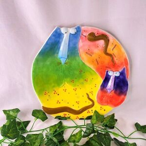 Studio Designworks. Joy Cats. Handpainted. Like New.